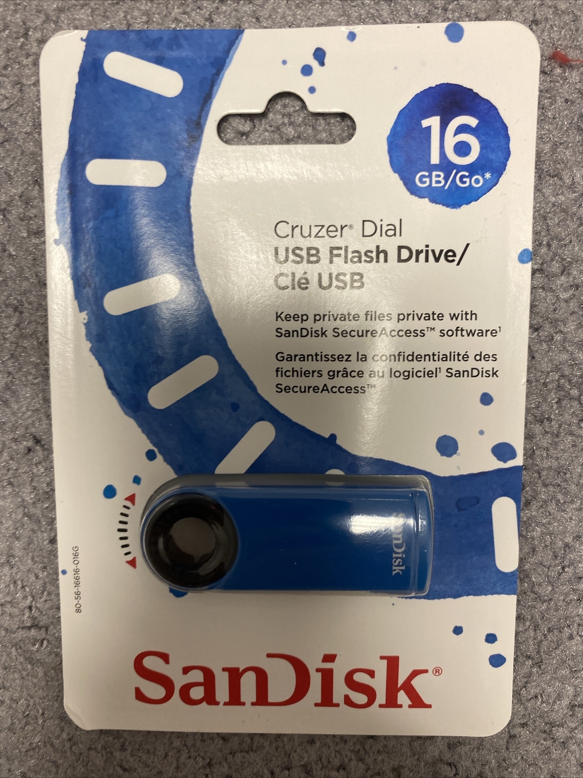 2 Pack – SanDisk Cruzer Dial USB Flash Drive – Blue – 16 GB