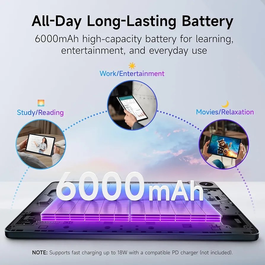 TCL TAB 10 Gen 4 Android Tablet, 10.1” FHD IPS 128GB 8C CPU 12GB (4+8) Ram