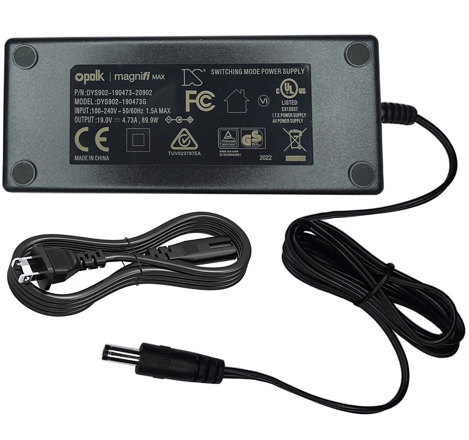 Genuine Polk 19V 4.73A AC/DC Adapter fr AM8214 AM8215 Audio MagniFi Max SoundBar