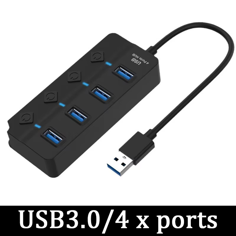 USB 3.0 Power Adapter 4/7 Port Multi USB Splitter Hub USB Hub 2.0 USB Multiple E
