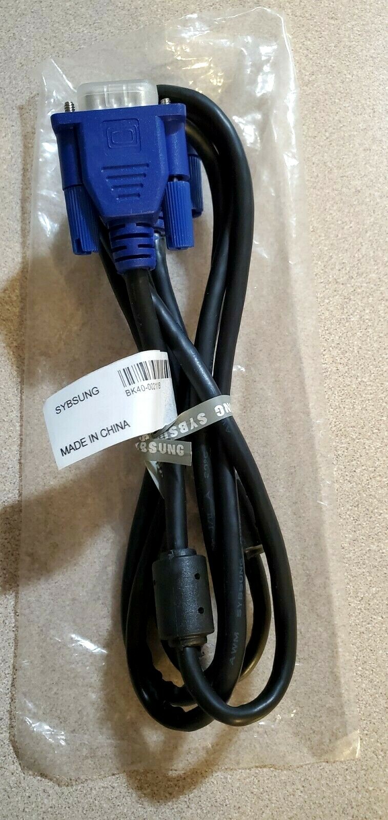 Qty. 2 – New 5 Ft. VGA / SVGA 15 Pin Cable Wire, Computer Monitor, Male = Male
