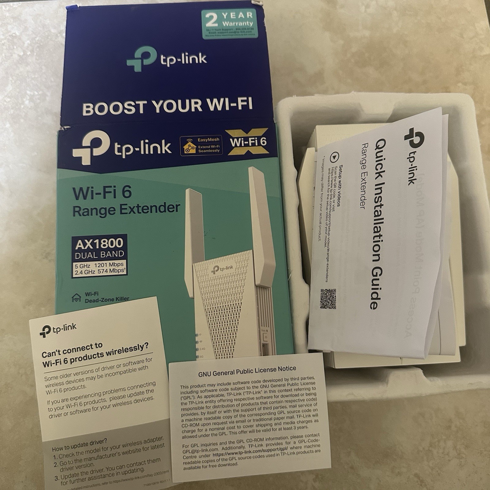 TP-Link | AX1800 RE615X | WiFi 6 Range Extender Dual Band Wireless Repeater