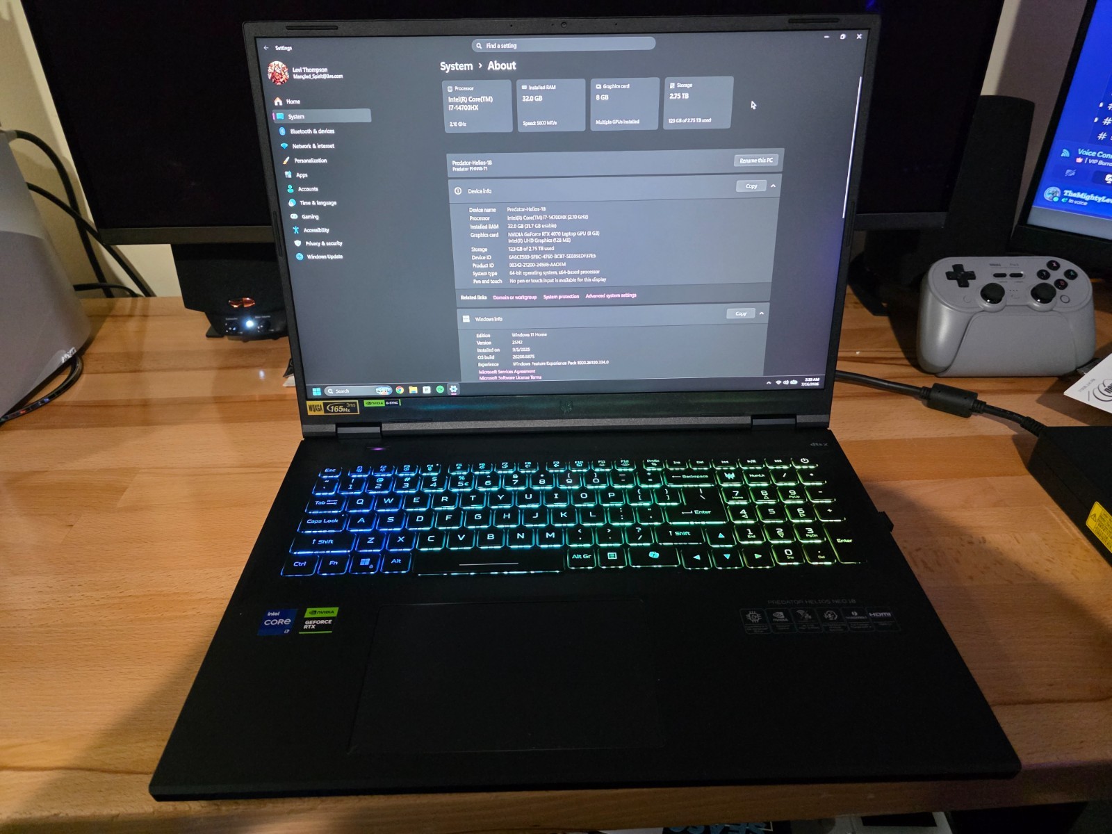 **Upgraded** Acer Predator Helios Neo 18″ – I7-14700HX, 32 Gigs DDR5, 4070 GPU