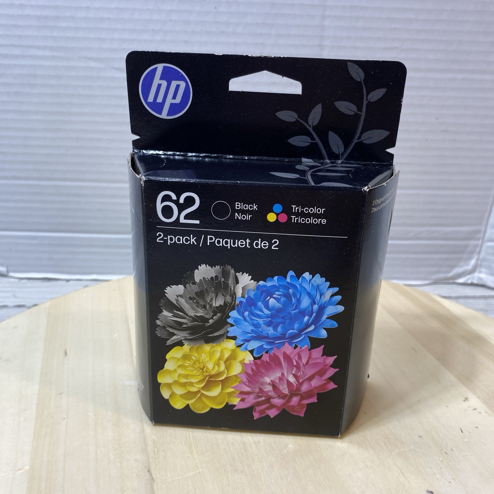 Genuine HP 62 Black & 62 Tri-Color Ink Catridges 2 Pack Exp Nov-2027 NEW