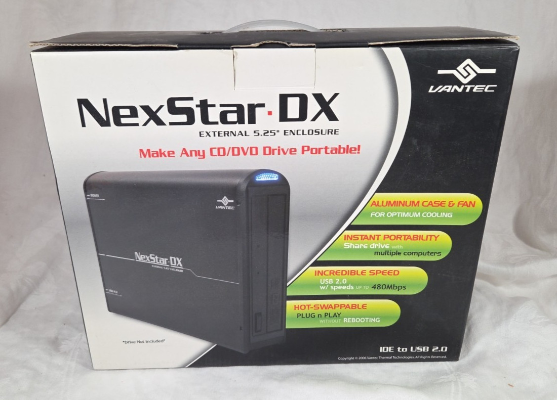 Vantec NexStar 2.5 External Enclosure NST-530U2 – New – Open Box