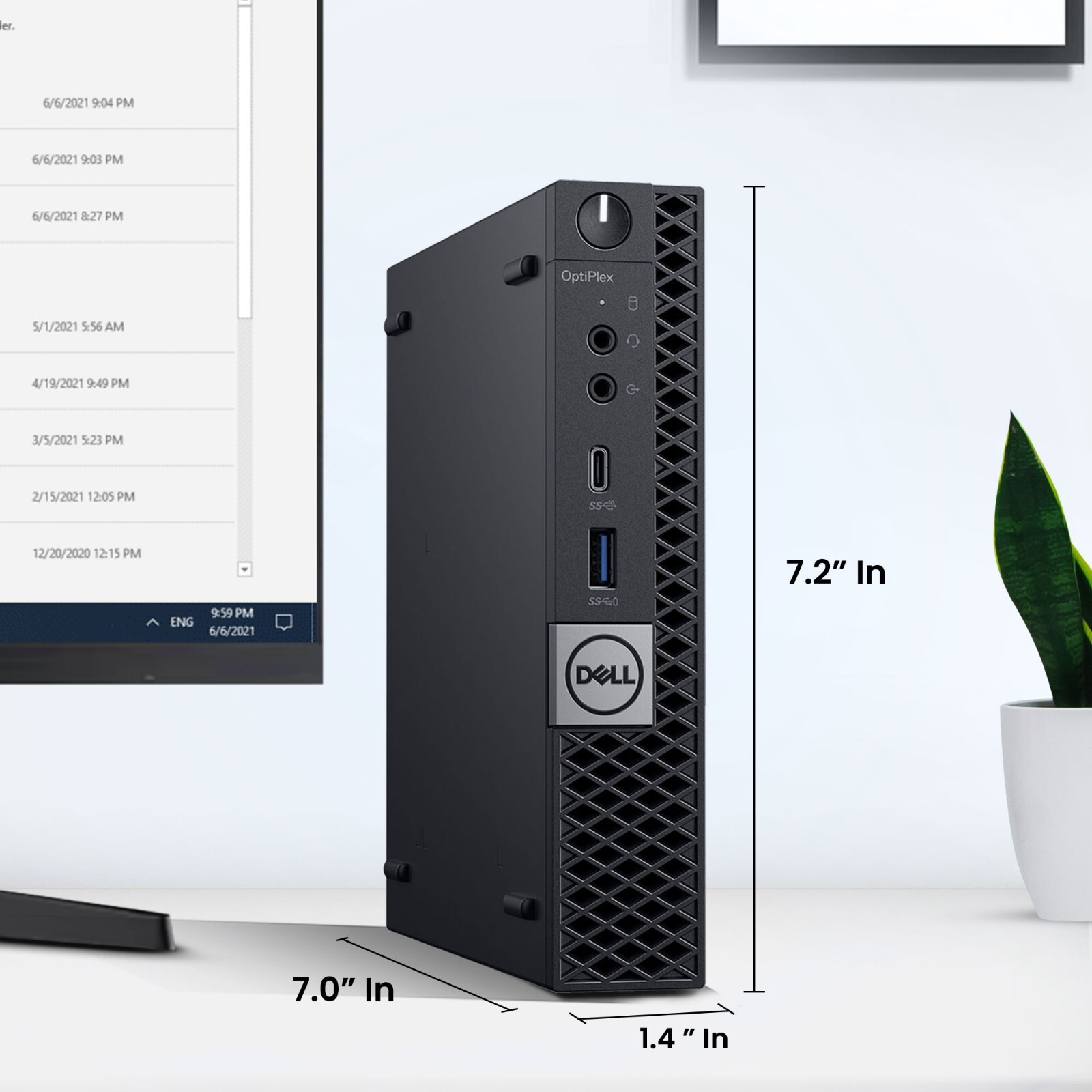 Dell OptiPlex Mini PC Intel i5-6th 16GB RAM 256GB SSD Windows 11 Built-in Wi-Fi