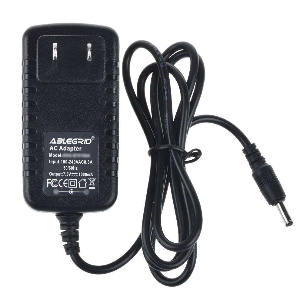 7.5V 1A DC for 300mA 500mA 1A AC Adapter Power Supply Charger OD 3.5mm 1.3mm PSU
