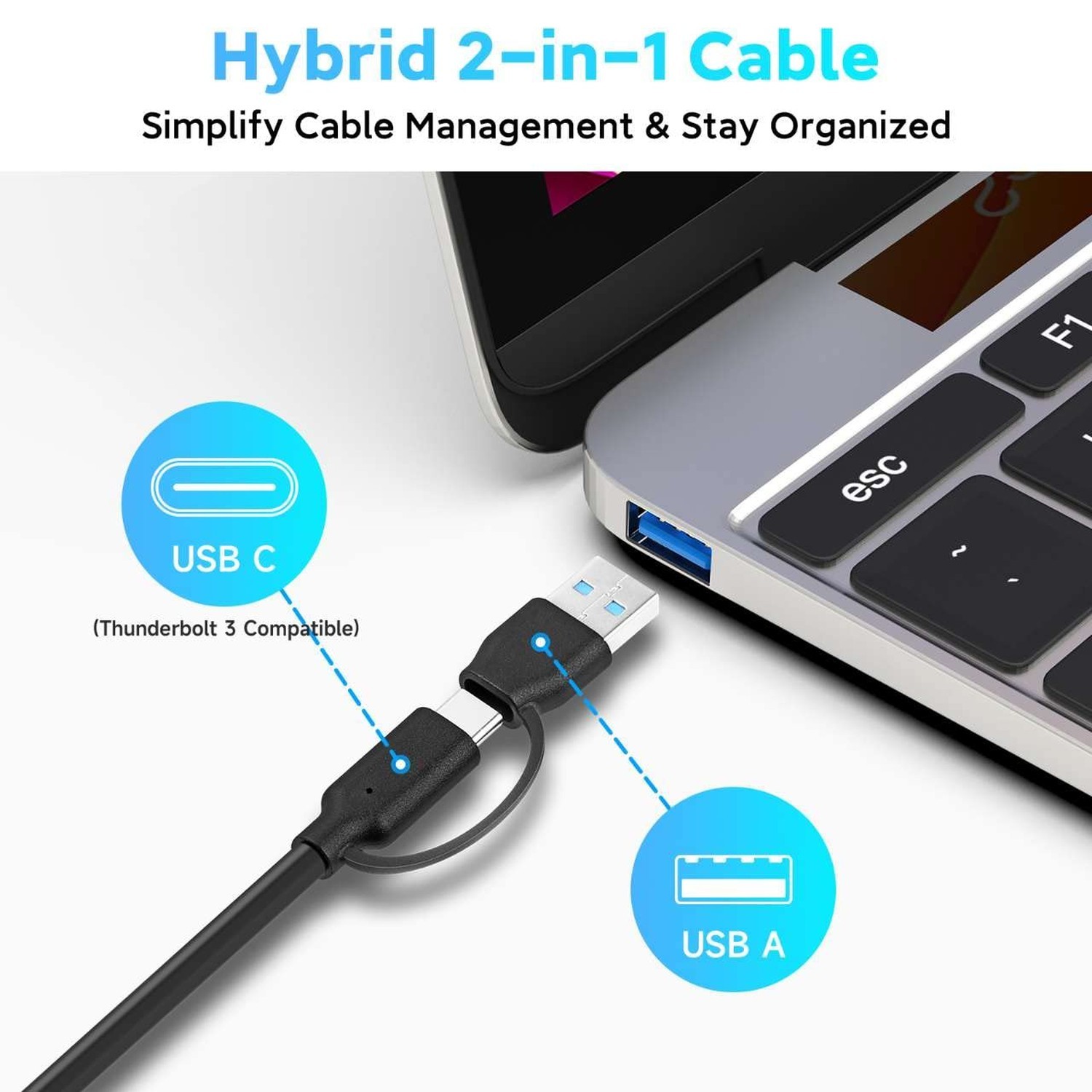 Powered USB 3.0 /USB C Hub, ikuai Aluminium 7-Port USB Hub Splitter with AC A…