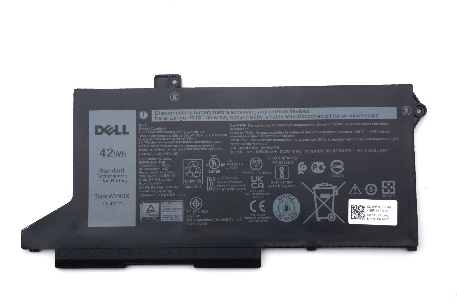 NEW Genuine WY9DX 42Wh Laptop Battery For Dell Precision 15 3560 P104F P104F001