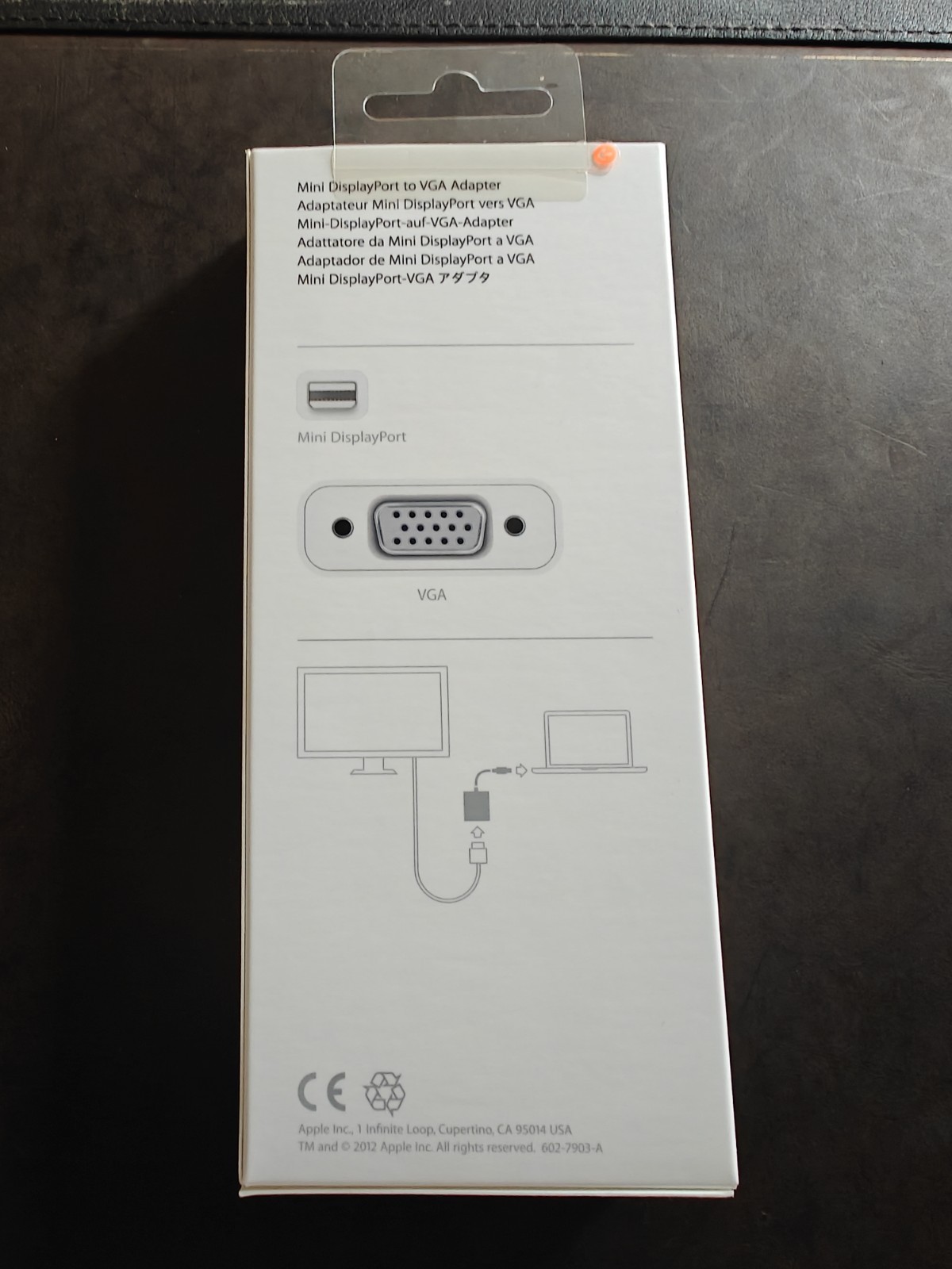 Genuine Apple Mini DisplayPort to VGA Adapter MB572Z/B – Model A1307 -NEW IN BOX