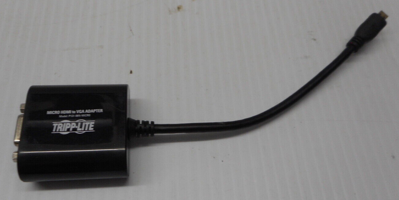 Tripp-Lite Micro HDMI M To VGA Adapter Black 9″ Model P131-06N-Micro