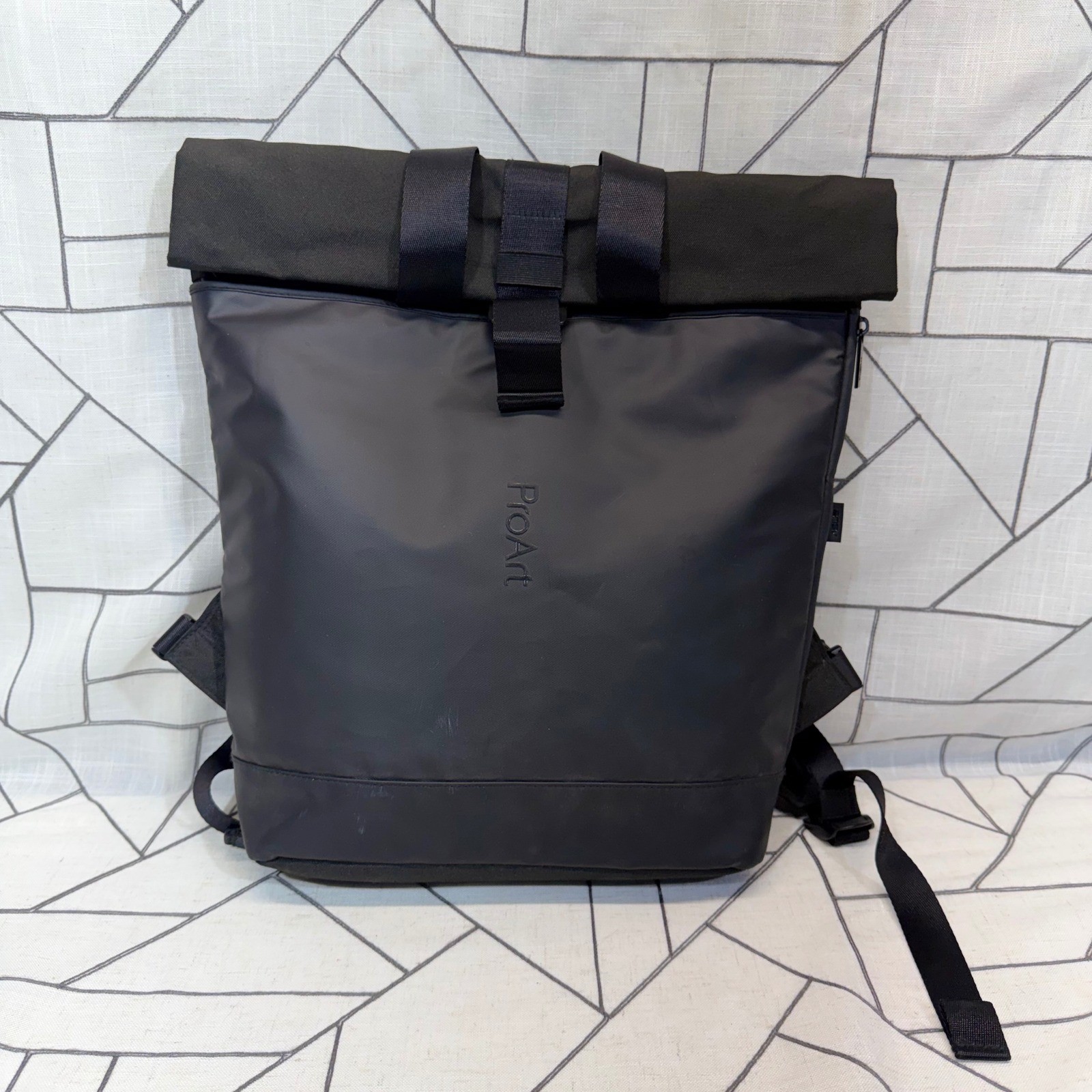 Asus ProArt Backpack One Size Black Roll Top Laptop Bag Tech Daypack