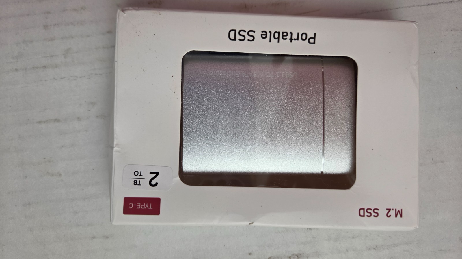 2 TB portable type c SSD white, new in box