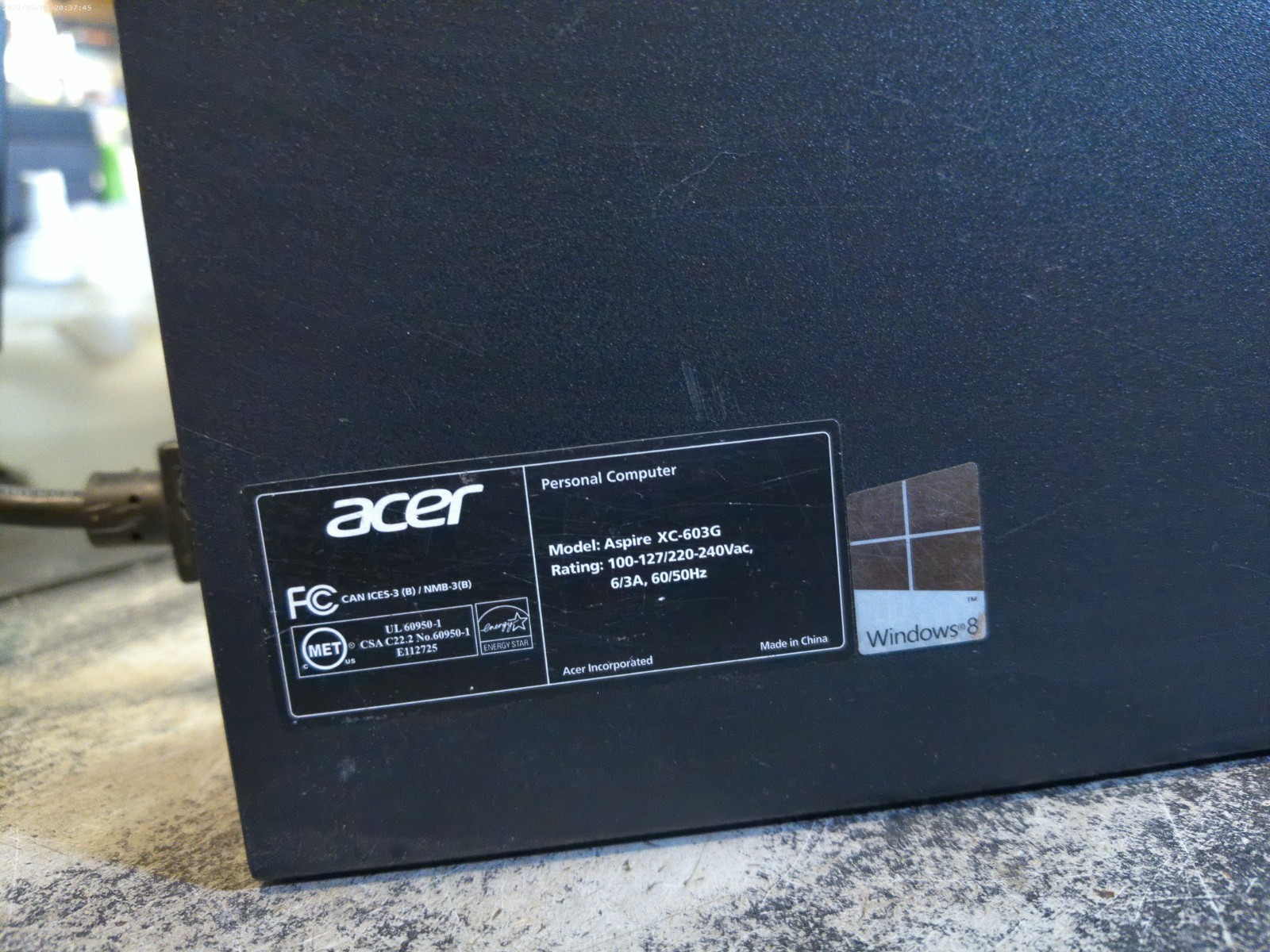 Acer Aspire X AXC-603G-UW12 Desktop 4GB RAM 1TB HDD Windows 10 Home
