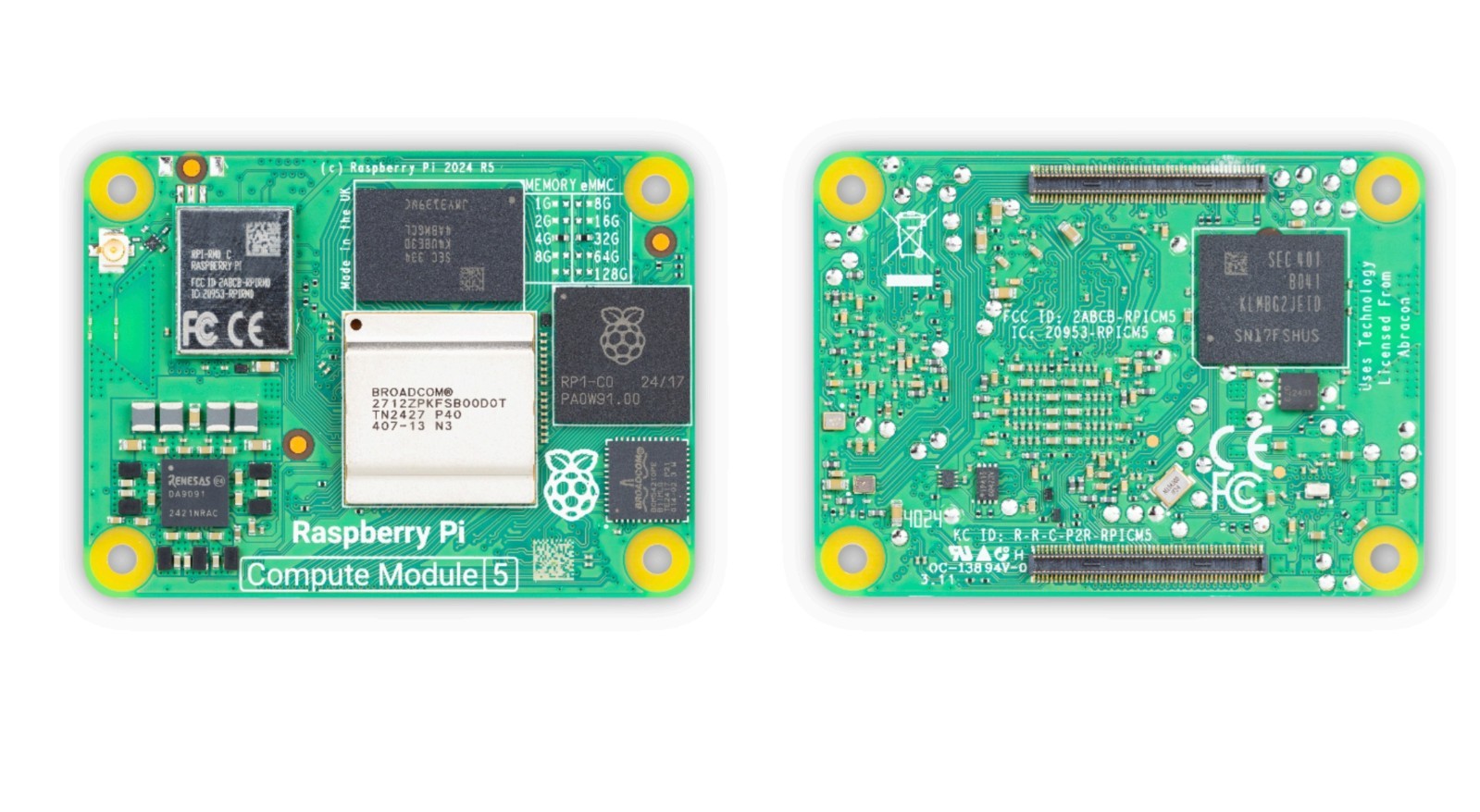 Raspberry Pi Compute Module 5 CM5002000 Lite 2GB RAM SC1556 BCM2712 SOM