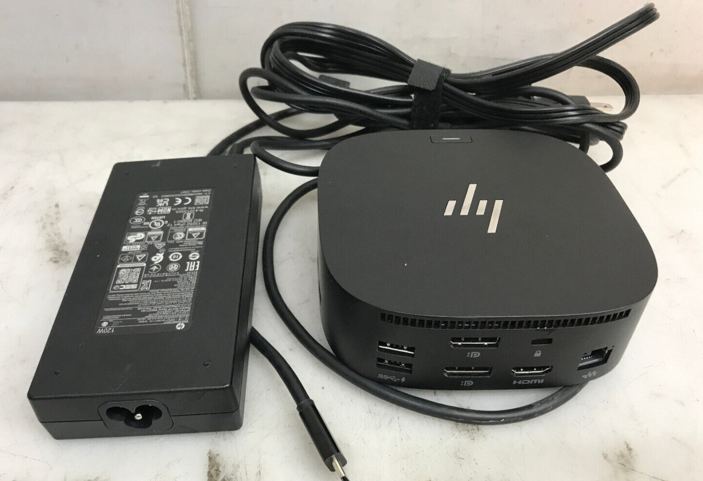 HP HSN-IX02 USB-C G5 Dock With Charger Universal Docking Station w/ 120W Adapter