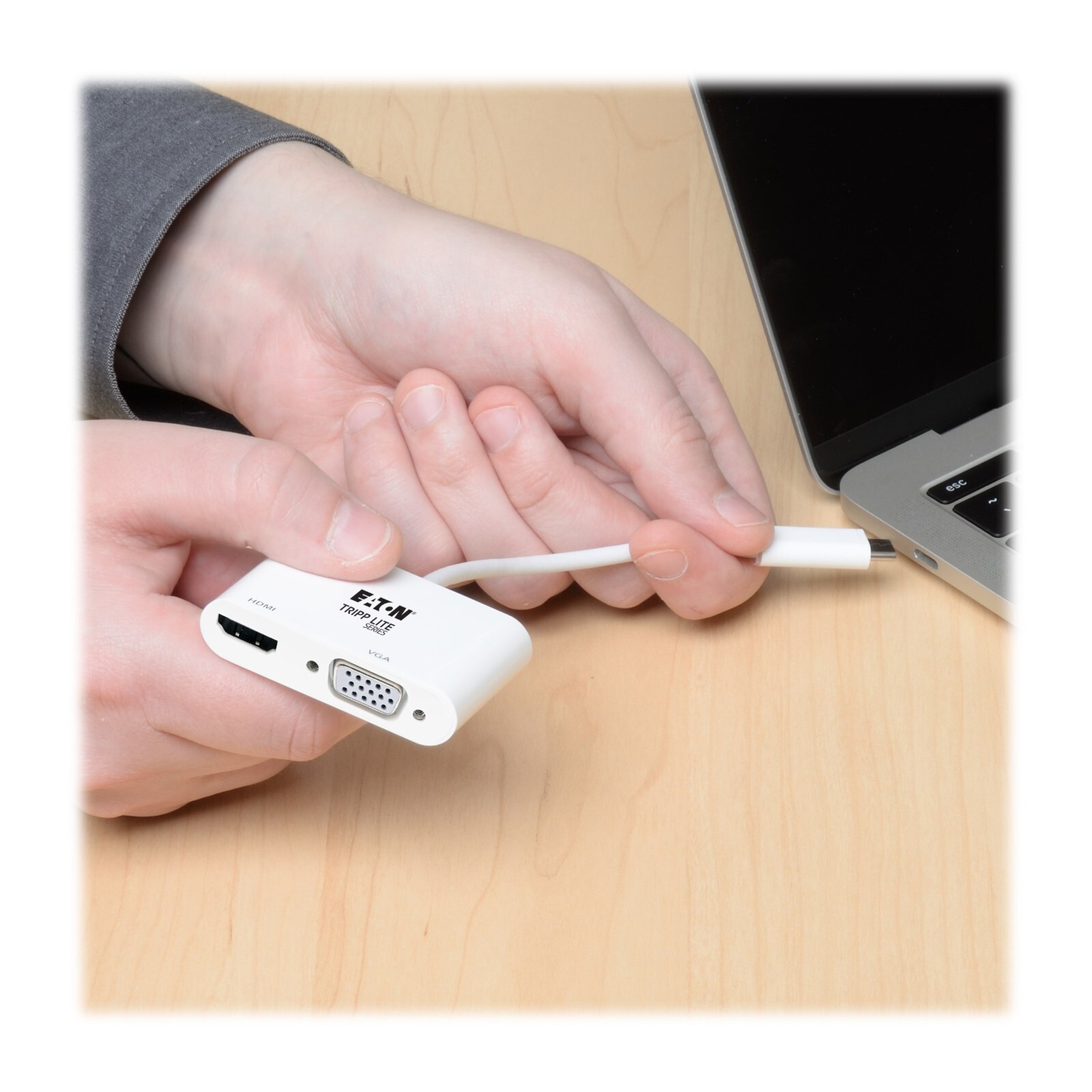 USB-C to HDMI / VGA Multiport Adapter Converter External Monitor Cable 4K Type C