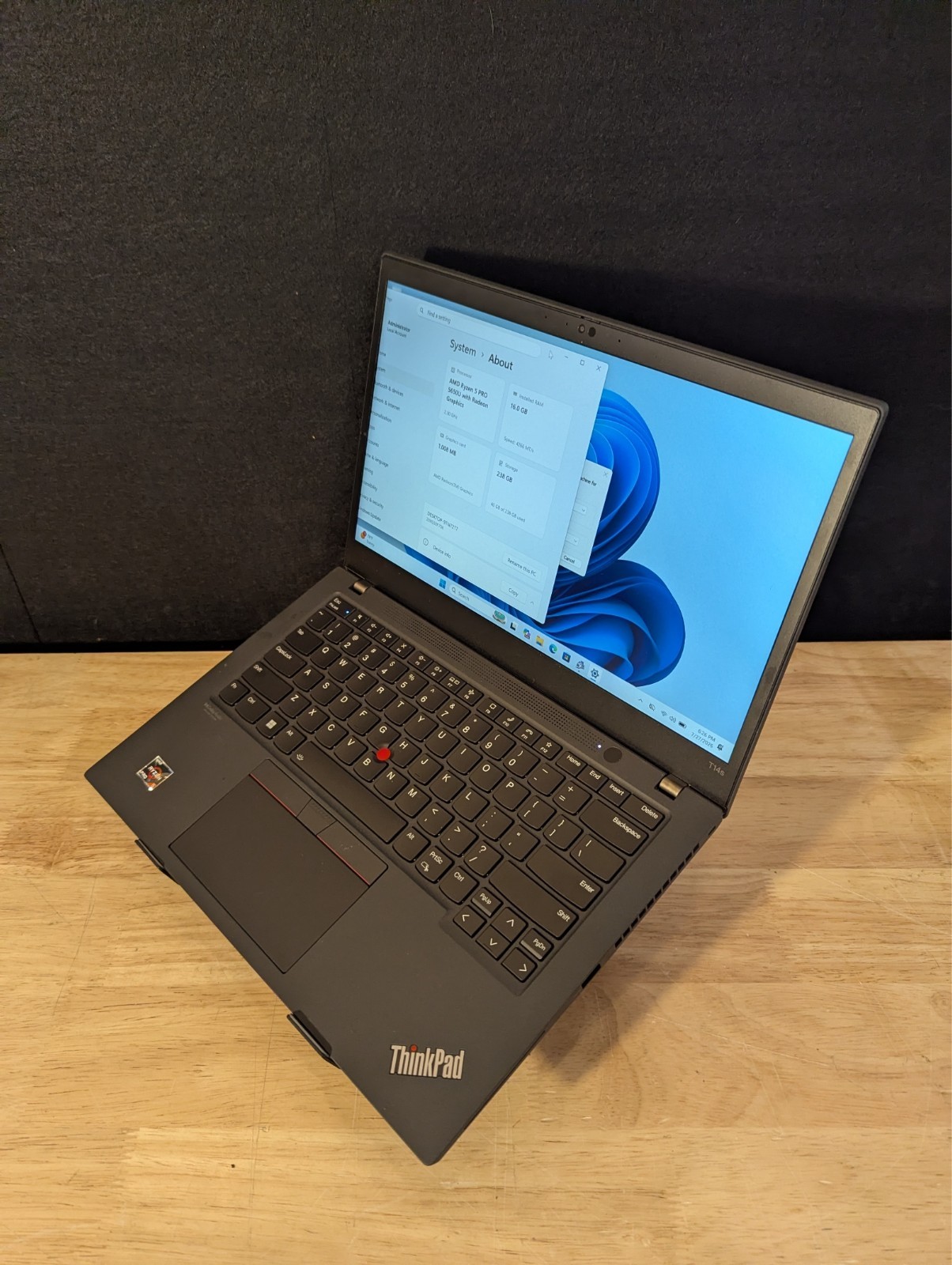 Lenovo Thinkpad T14s Gen 2 Ryzen 5 PRO 5650U 256Gb 16Gb