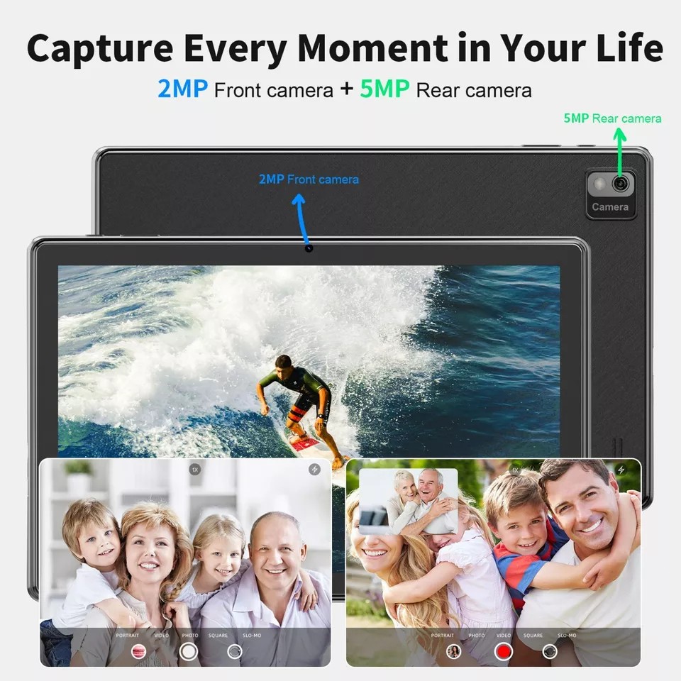 SGIN 10.1 inch Android 12 Tablet with 4GB RAM 64GB ROM TF Expand to 512GB HD IPS