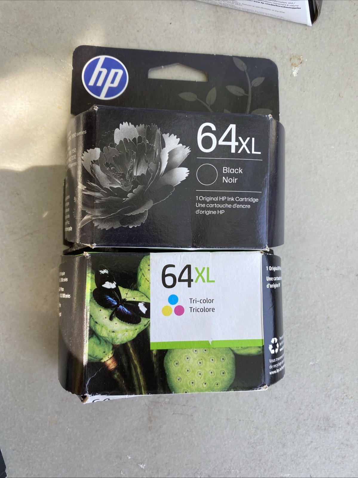 HP 64XL Black And 64 Tricolor Original Genuine Ink Cartridges