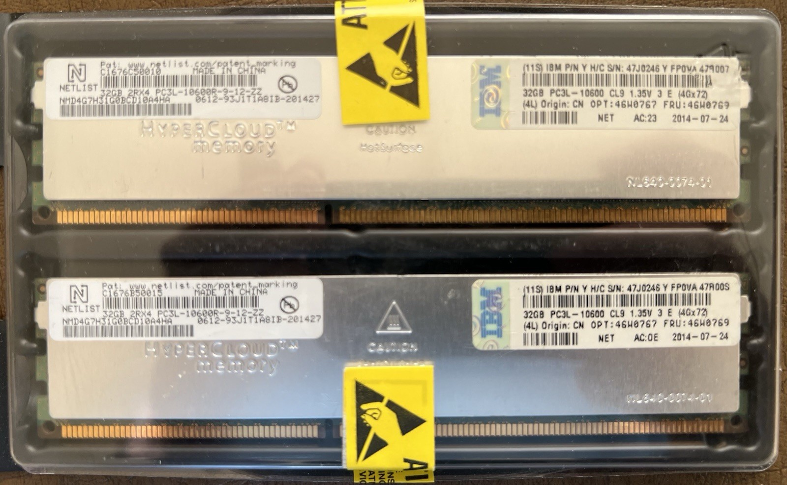Netlist HyperCloud 192GB (6x 32GB) 2RX4 PC3L-10600R-9-12-ZZ – IBM 46W0769