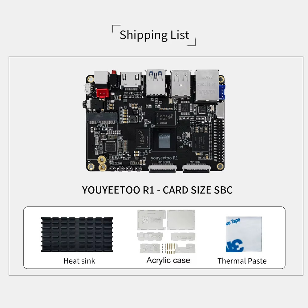 R1 Single Board Computer Rockchip RK3588S Development Board 8K Display Onboard N