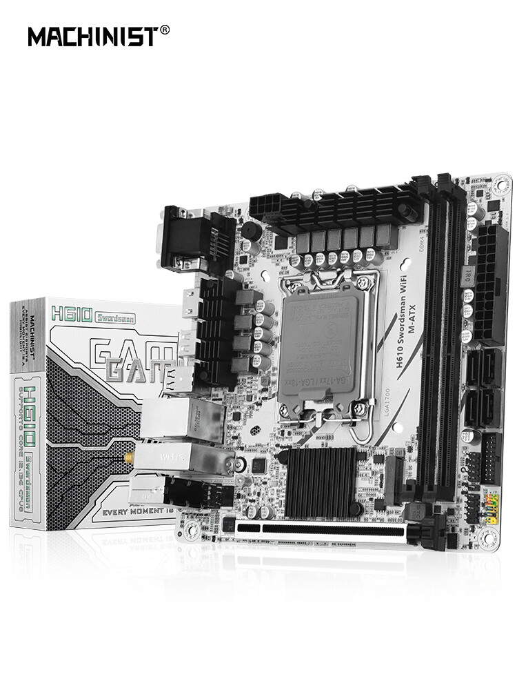 LGA 1700 H610 Motherboard Intel 12/13 Gen CPU Processor DDR4 RAM On-Board Audio