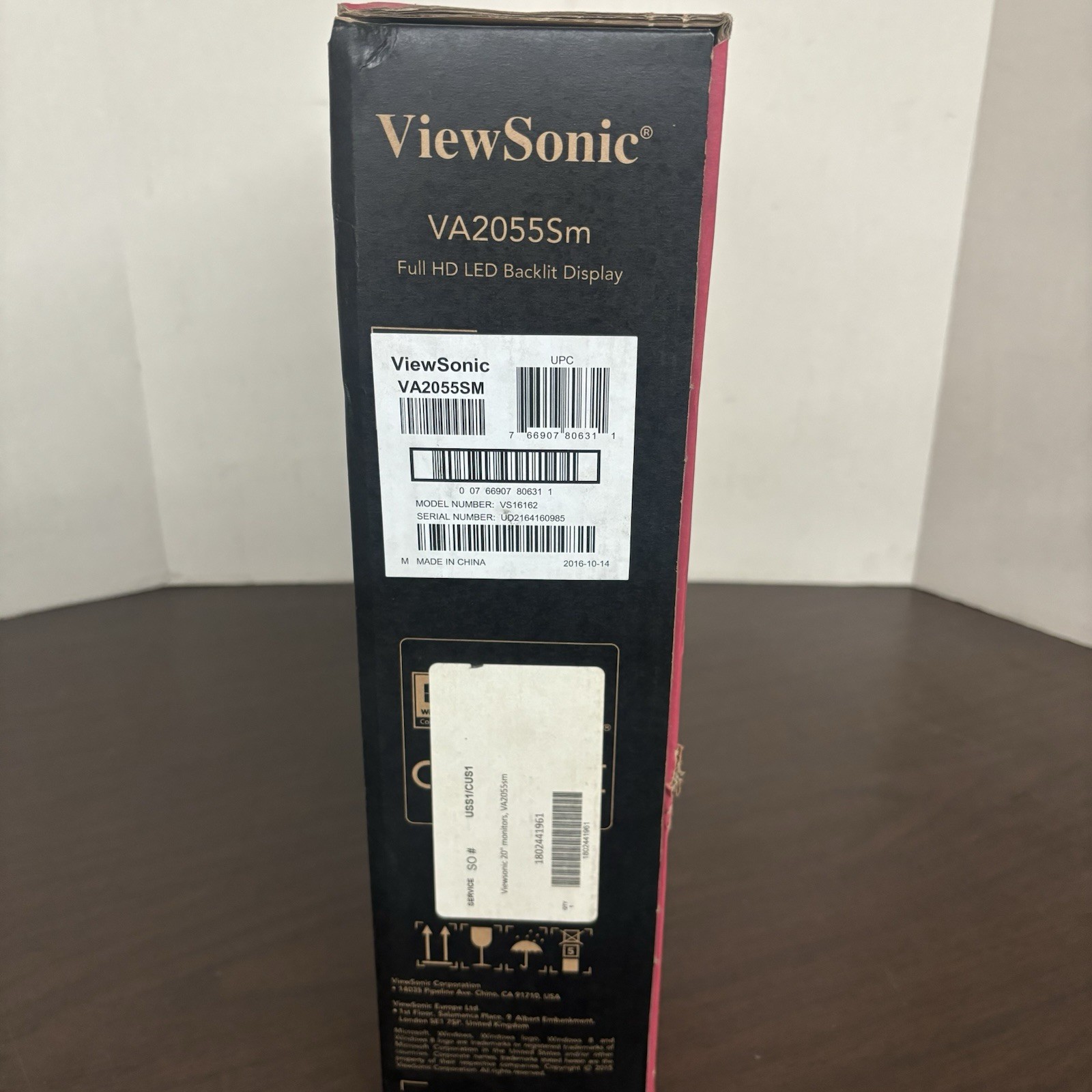 NEW ViewSonic VA2055SM 20 Inch 1080p HD LED Backlit Display Monitor