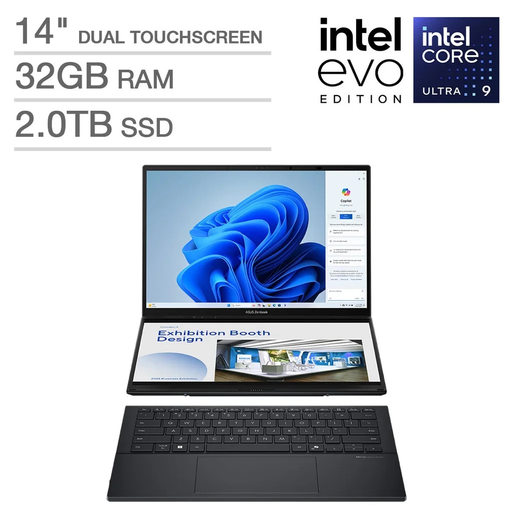 ASUS Zenbook DUO 14″ OLED Touch Laptop Ultra 9 285H 32GB 2TB UX8406CA-IS99T