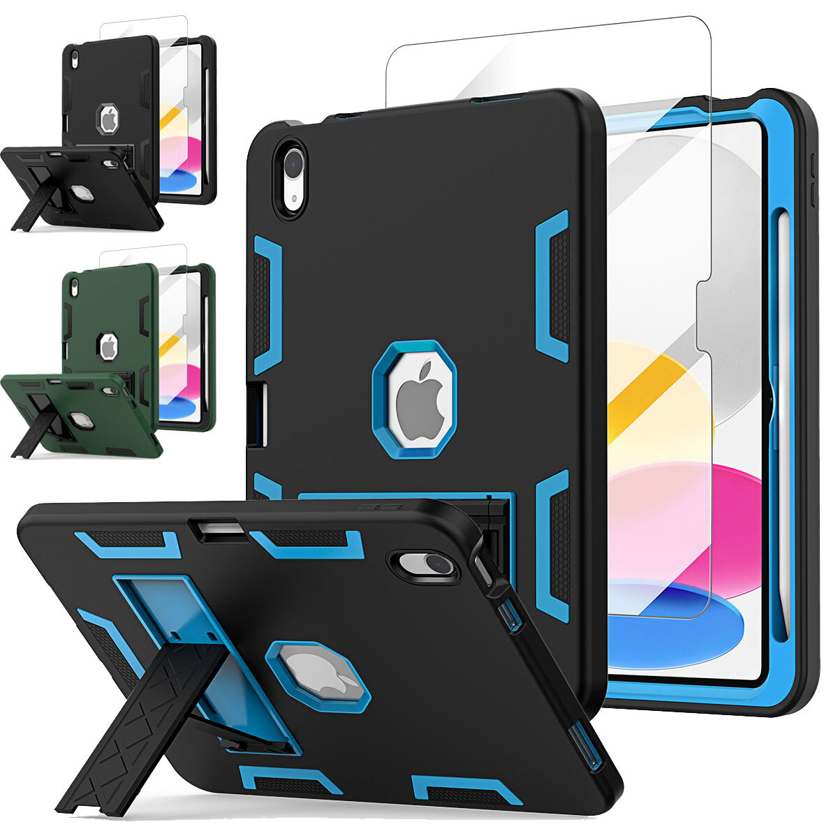 For Apple iPad 10th Generation Case Heavy Duty Shockproof Rugged Stand Cover
