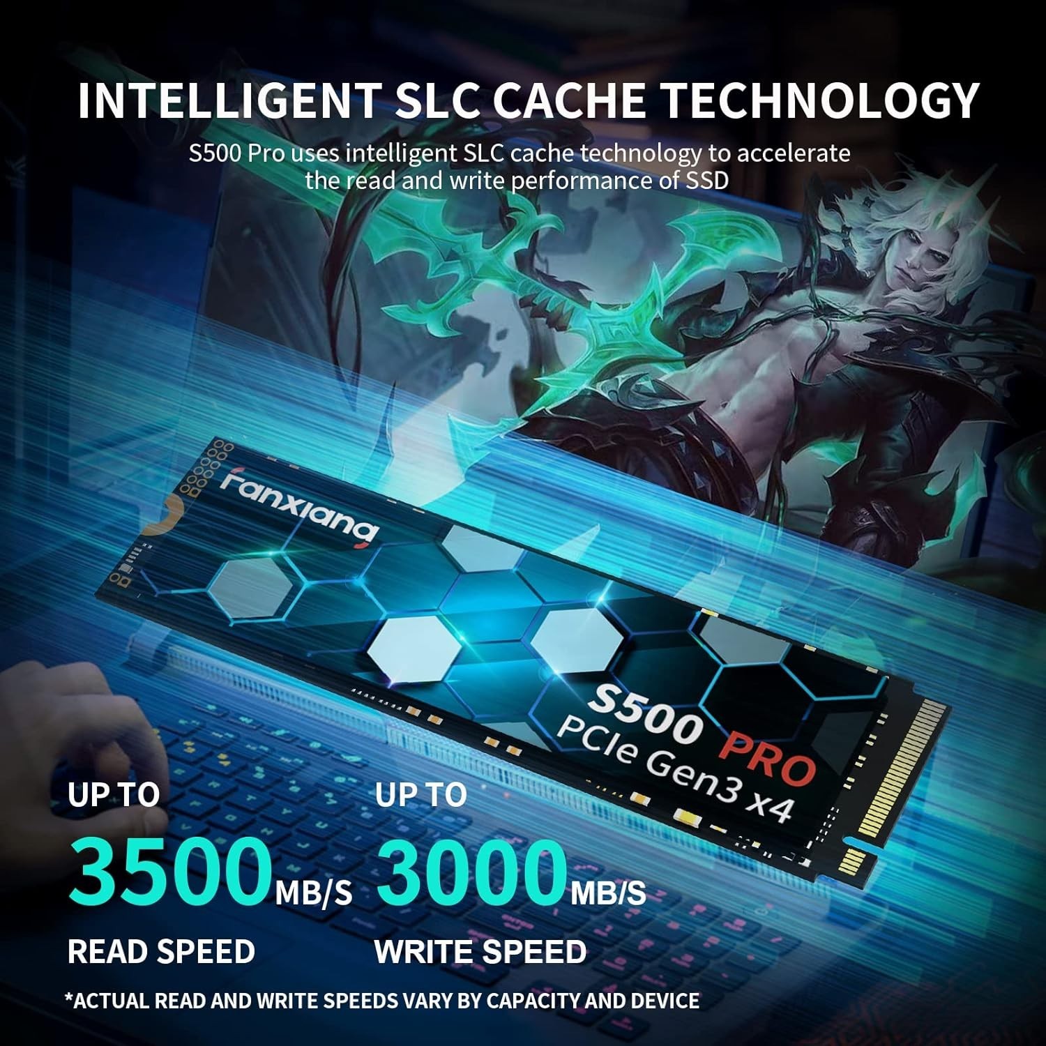 S500 Pro 256GB NVMe M.2 PCIe SSD – Lightning Fast Speeds Up to 3200MB/s