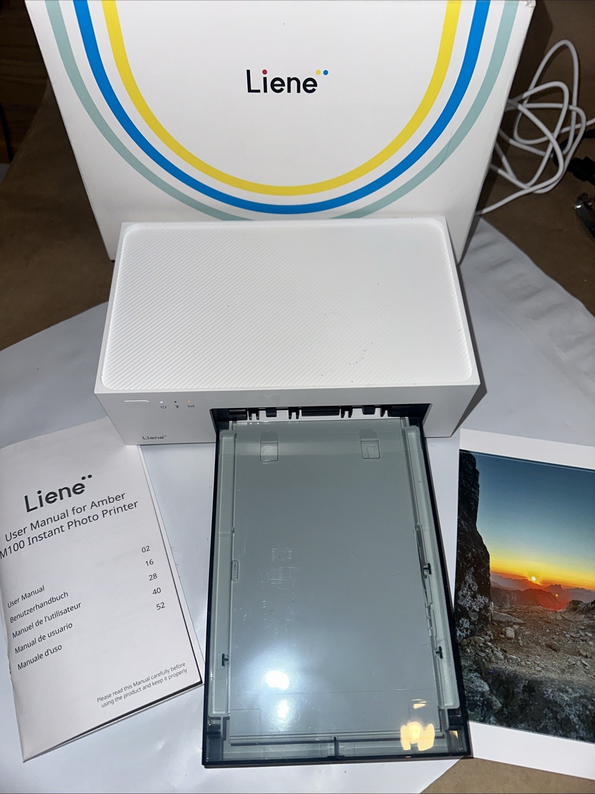 Liene M100 4x6In Full-Color Instant Photo Printer Lightly Used