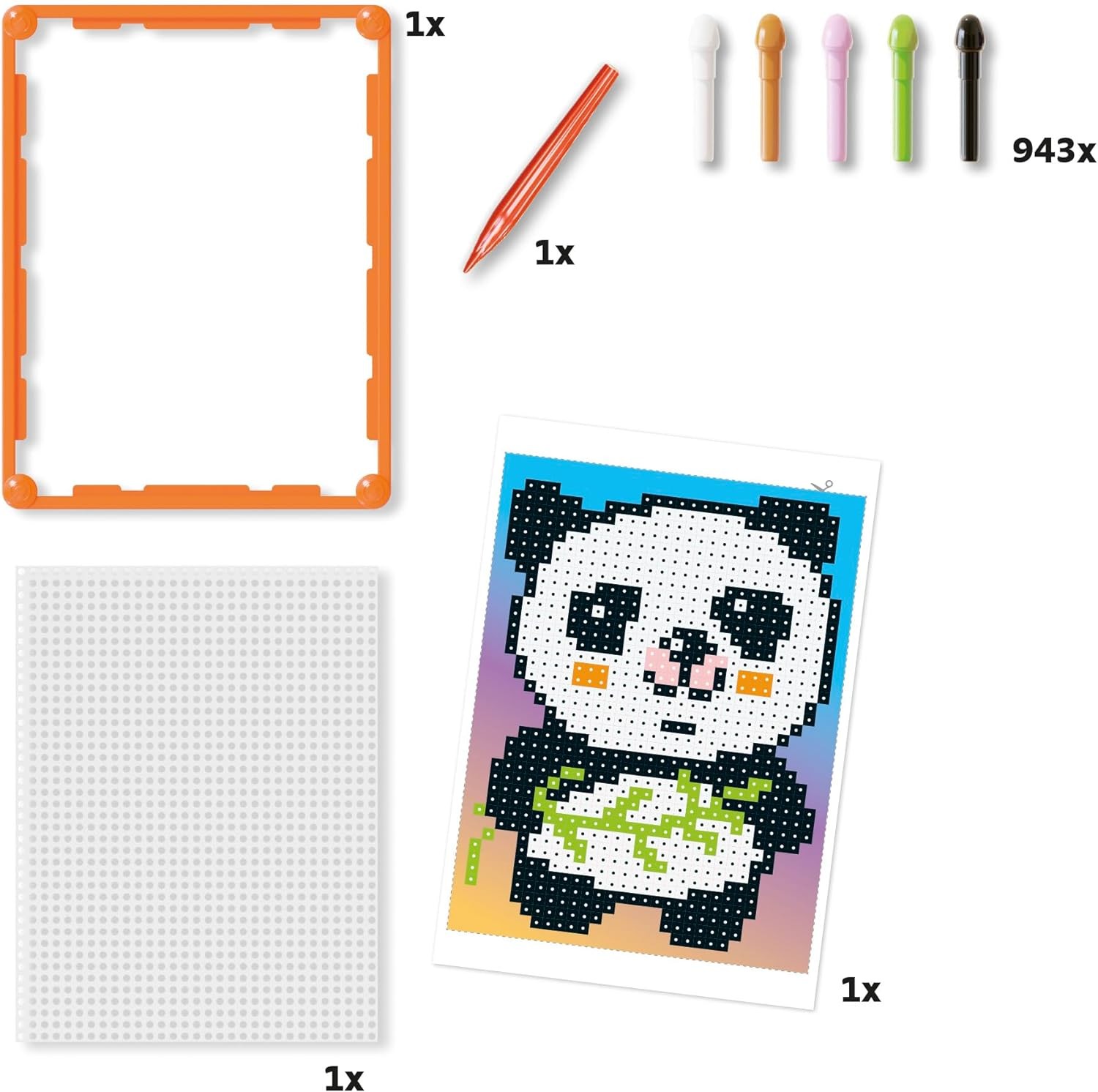 Quercetti Routers – Wireless – Modems Brand Model Pixel Art Basic Panda
