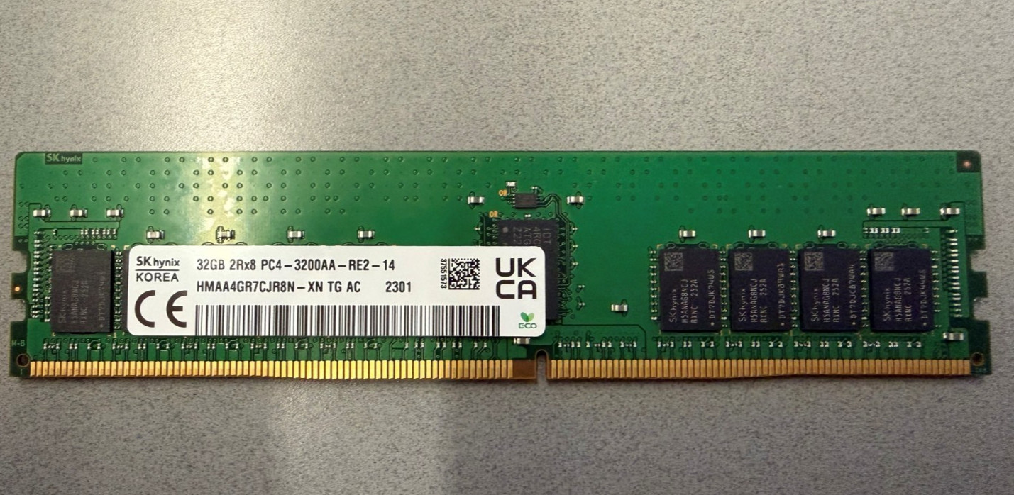 HMAA4GR7CJR8N-XN Hynix 32GB PC4-25600 DDR4-3200MHz 2Rx8 Memory RAM Free SH