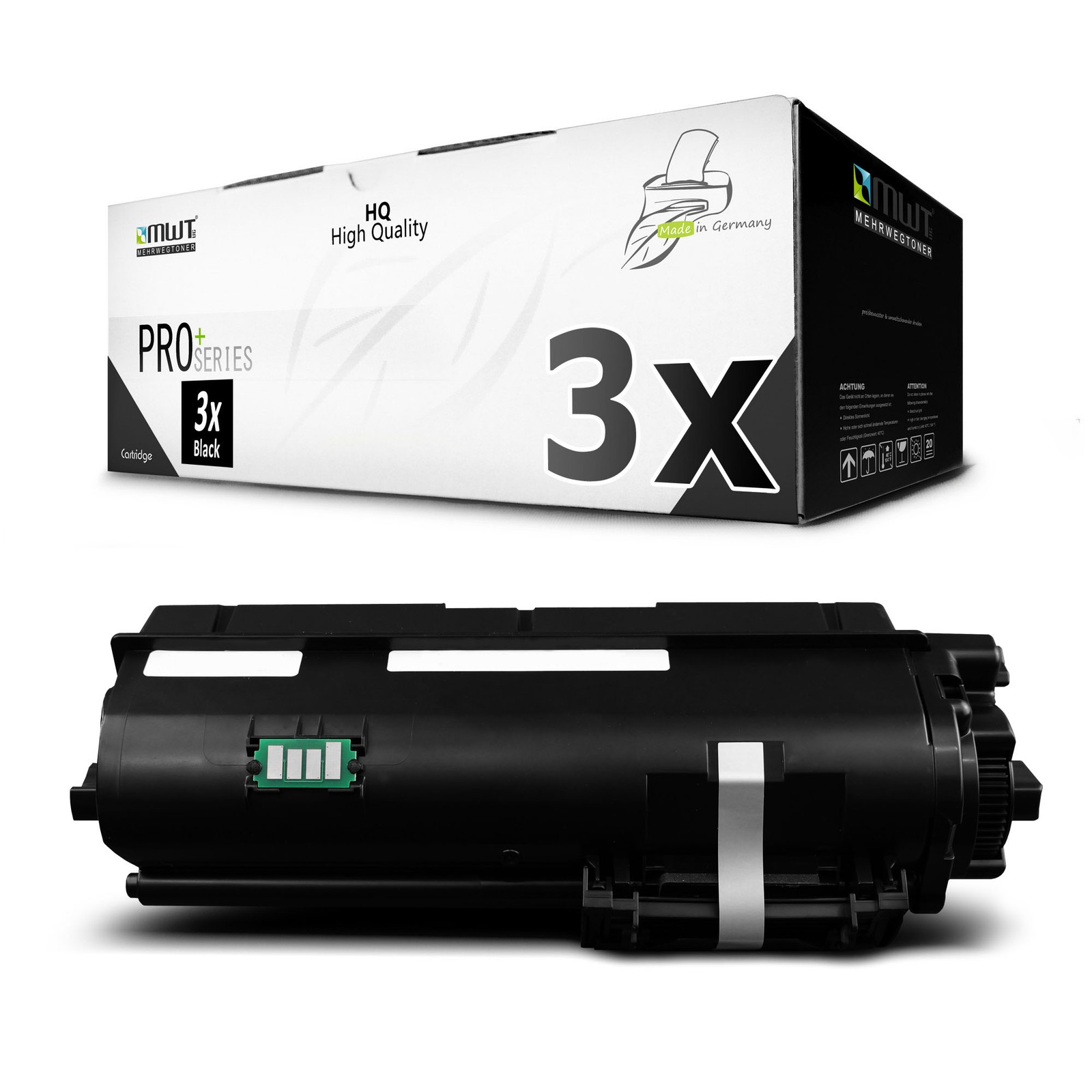 3x MWT per Cartridge for 1T02S50UT0/PK1012 P-4026iw MFP With Per Ca. 7.500 Pages