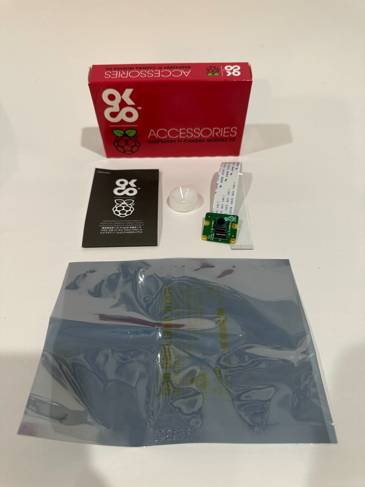 Lot of 5 Raspberry Pi Camera Modules V2 8MP Sony IMX219 w/ Ribbon Cables UNUSED