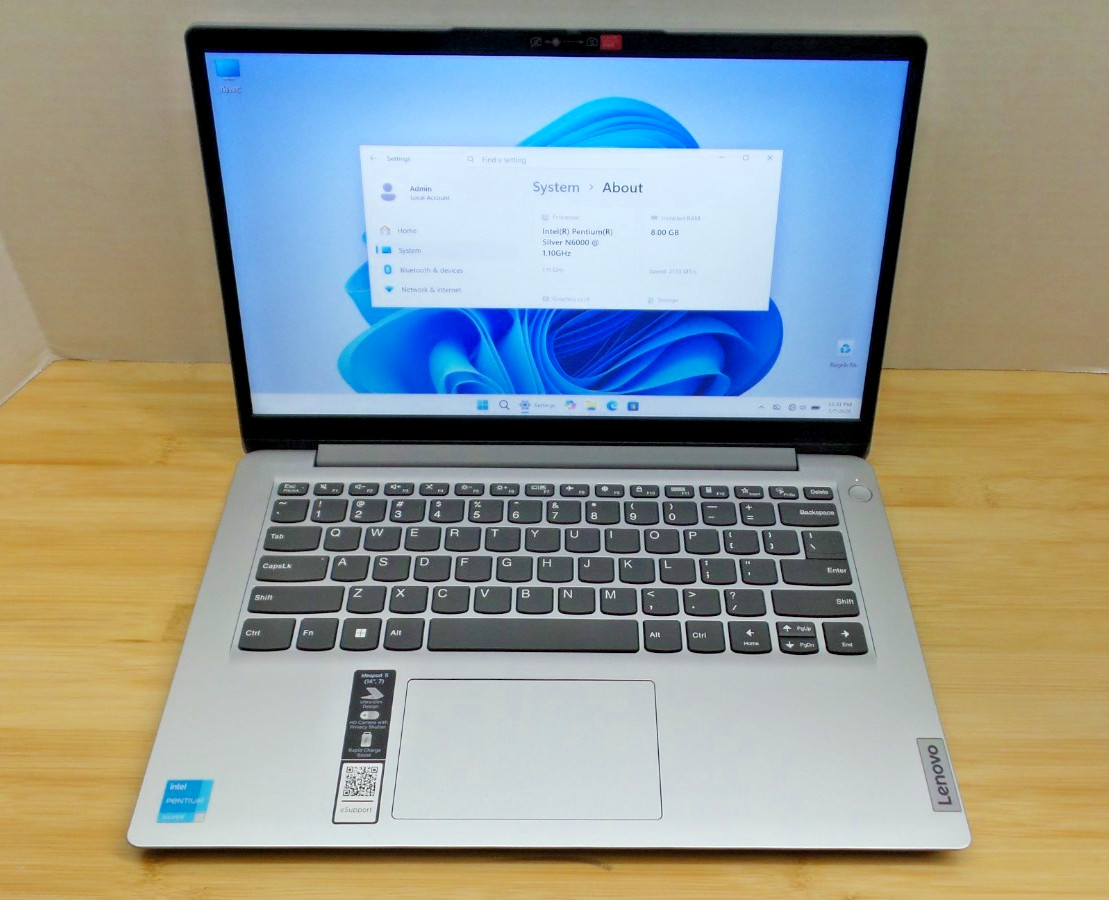Functional LENOVO IdeaPad 1i 14IJL7 | 14″ | Intel N6000 | 8 GB RAM | 120 GB eMMC
