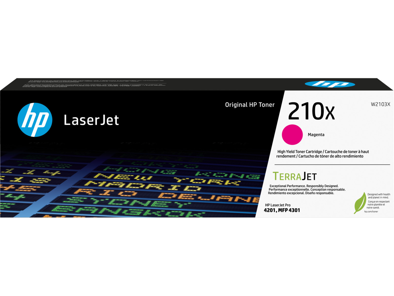 HP 210X Magenta Original LaserJet Toner Cartridge, ~5,500 pages, W2103X