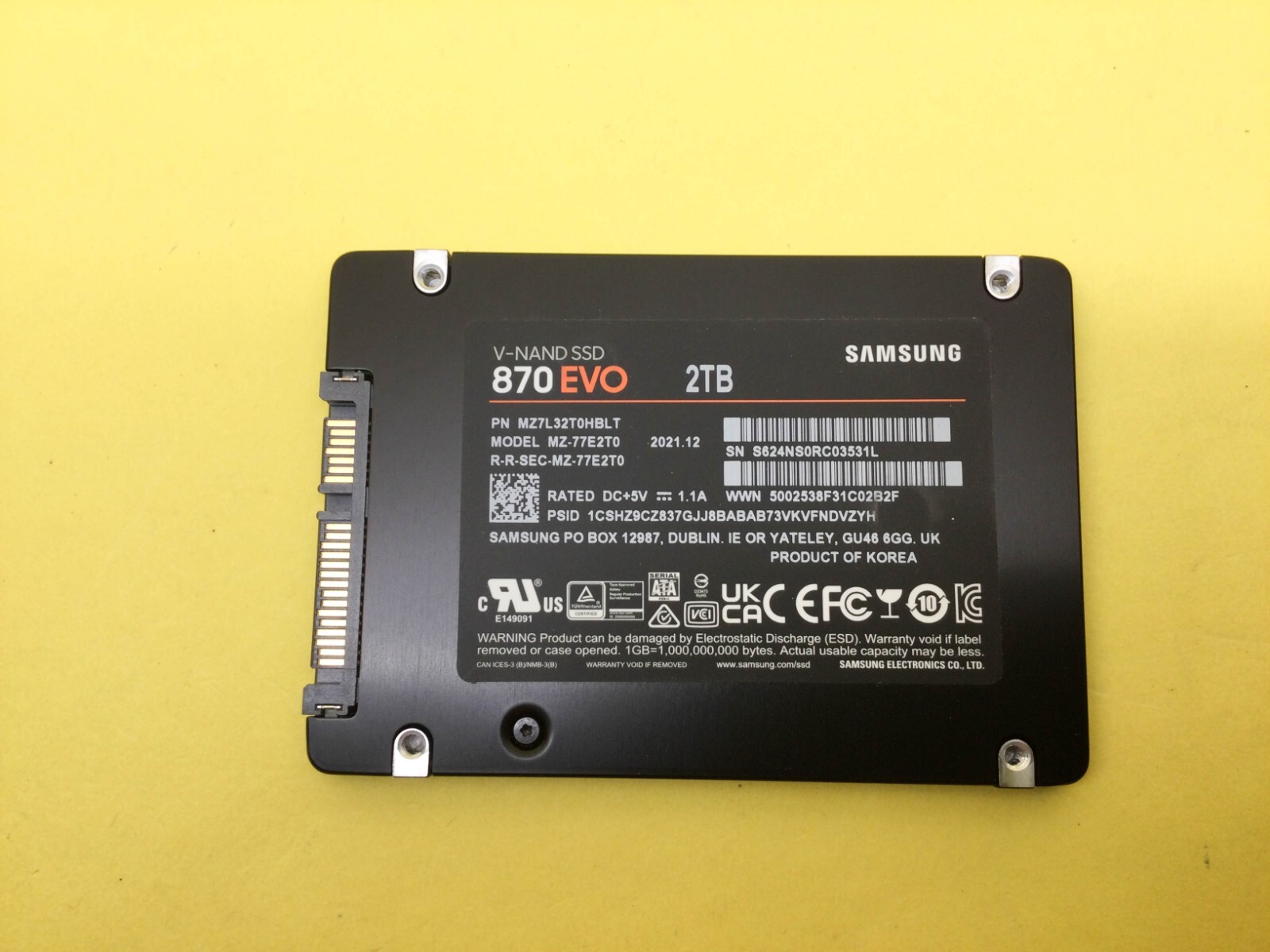 Samsung 870 EVO Series 2TB SATA 2.5″ Internal SSD MZ-77E2T0
