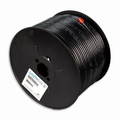 Satellitesale Rg-6 Trishield Nec 820 Catv Hfc Coaxial Cable Pvc Black 500 Feet