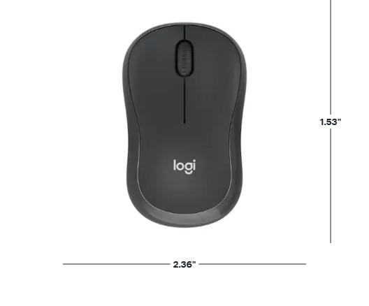 Logitech – M220 SILENT Wireless Ambidextrous Mouse – Graphite (910-006127)