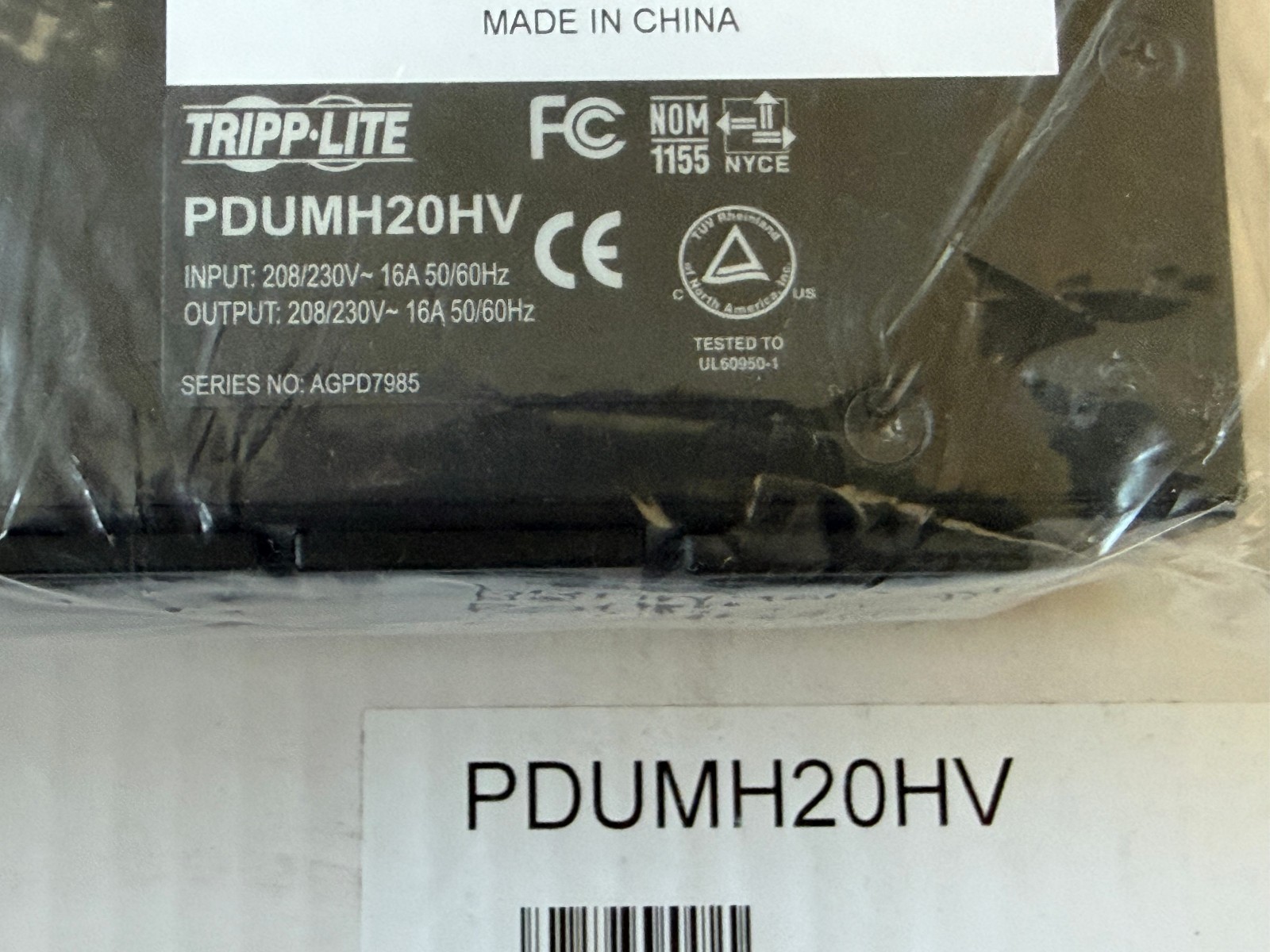Tripp Lite PDUMH20HV – 1U 200-240V 20A Metered PDU – 8 C13, 2 C19 Outlets