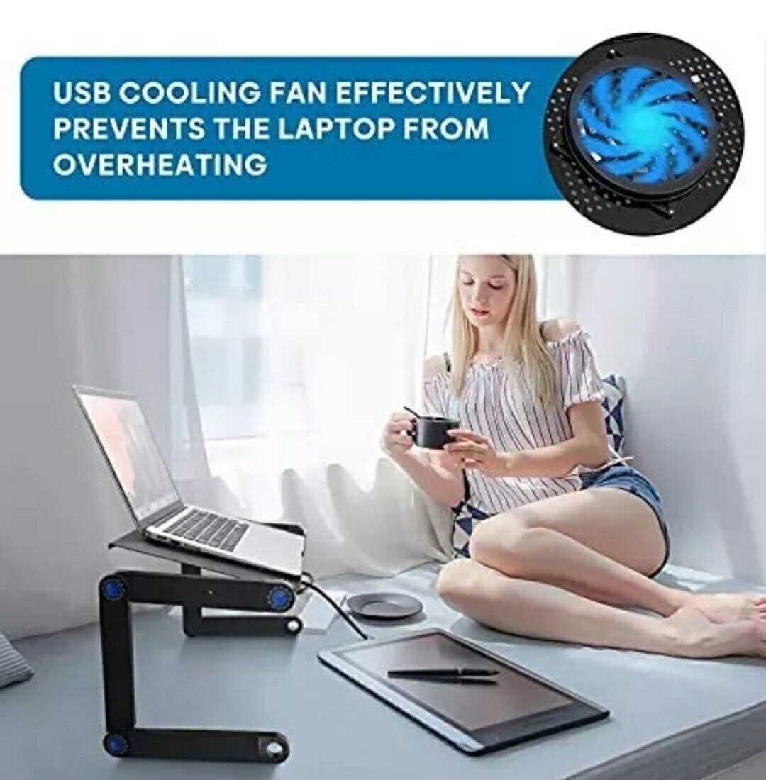 360° Adjustable Laptop Table Stand Lap Sofa Bed Tray Computer Notebook Desk