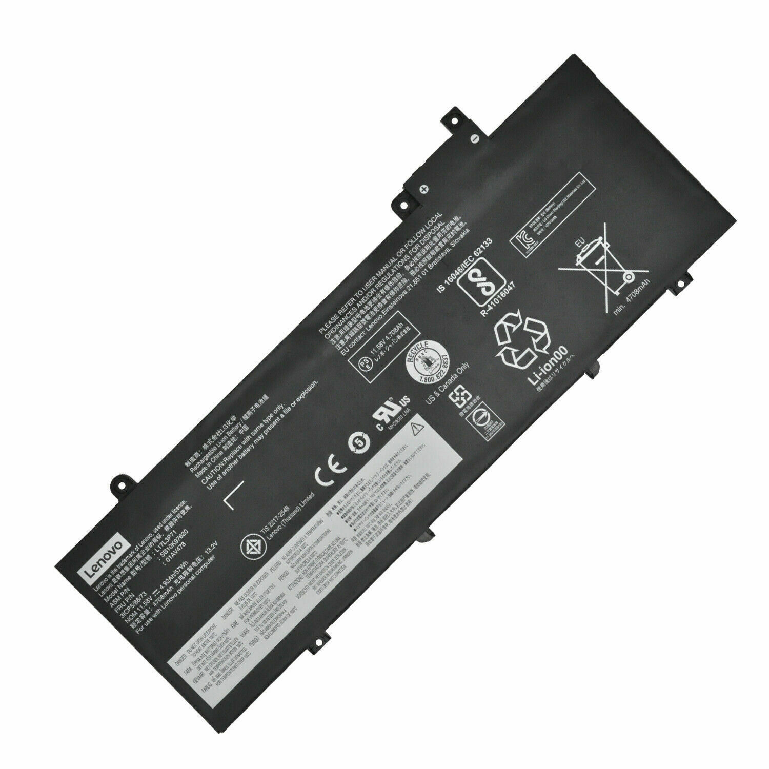 Genuine L17L3P71 01AV478 Battery For Lenovo ThinkPad T480S SB10K97620 57WH NEW
