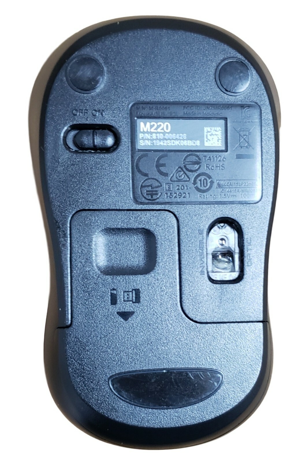 Logitech M220 Silent Mini Wireless Optical Mouse Quiet Small & USB Nano Receiver