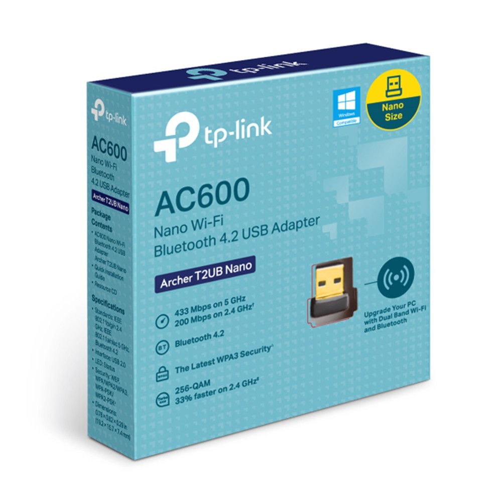 ARCHER T2UB NANO – TP-LINK – AC600 Nano Wi-Fi Bluetooth 4.2 USB Adapter