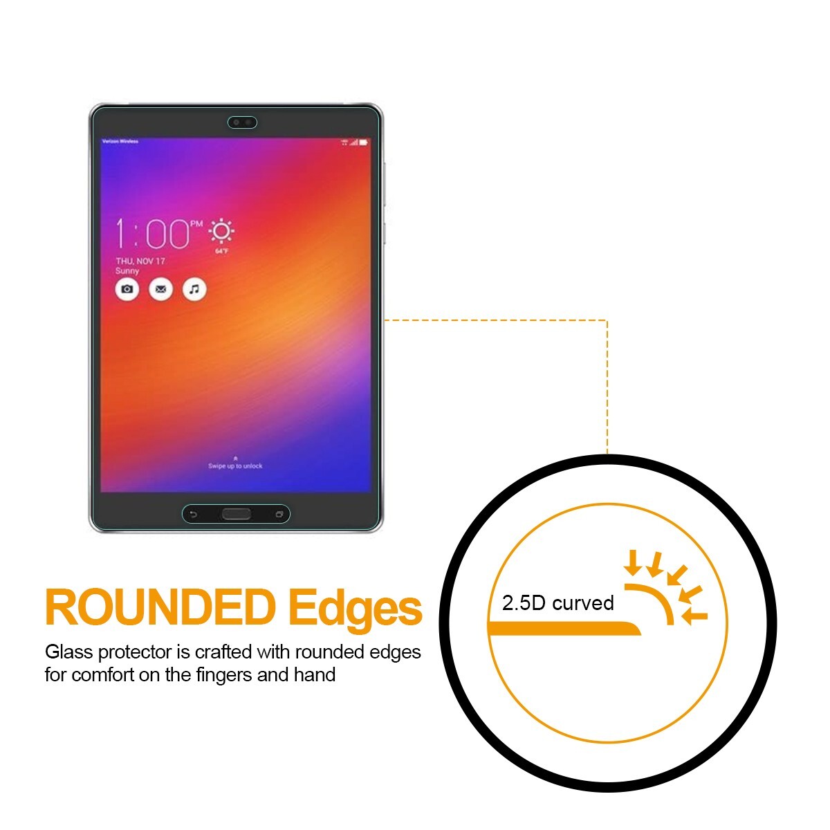 Supershieldz Tempered Glass Screen Protector Shield for Asus Zenpad Z10