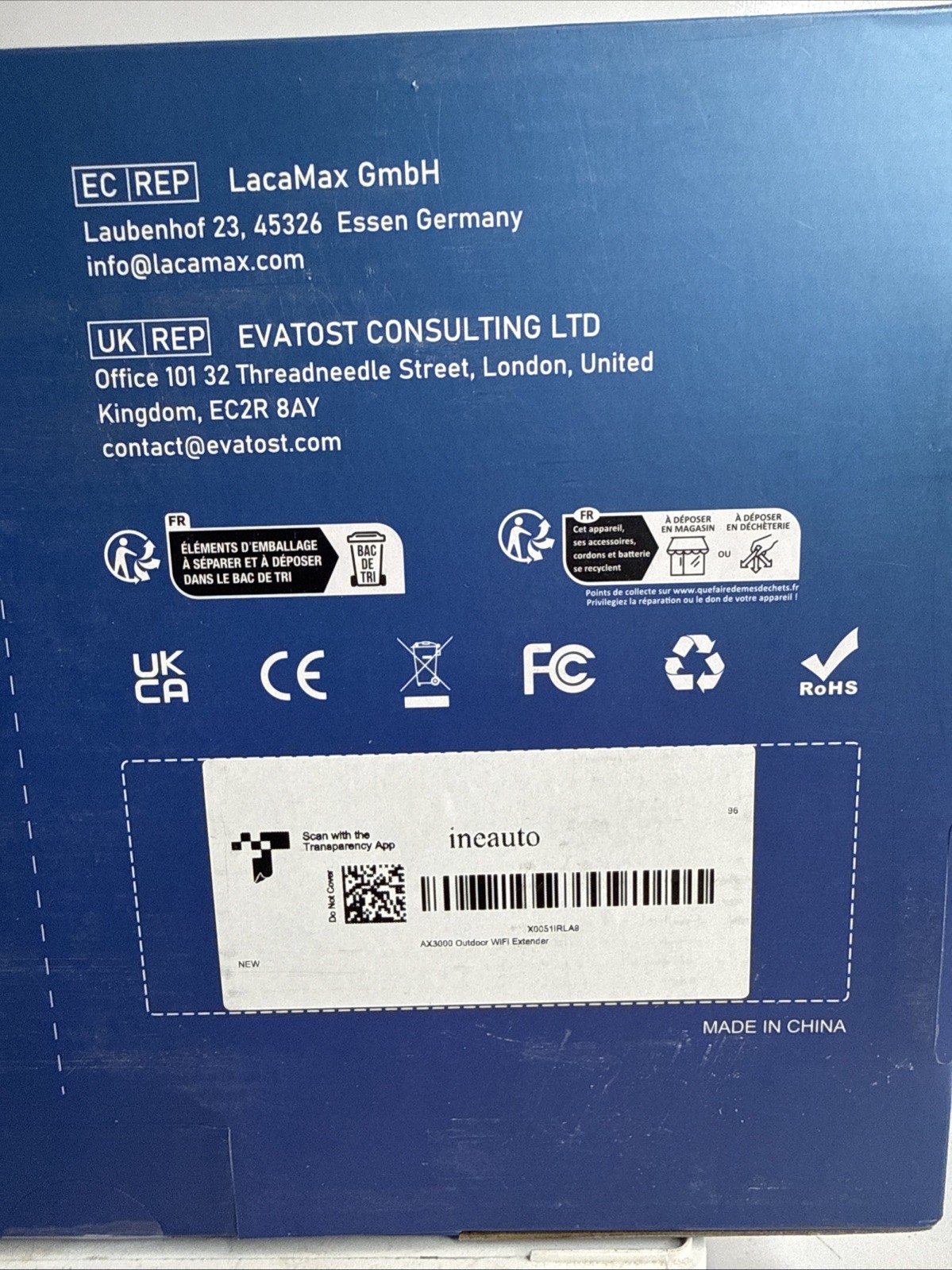 INEAUTO AX3000 Outdoor Wifi Extender