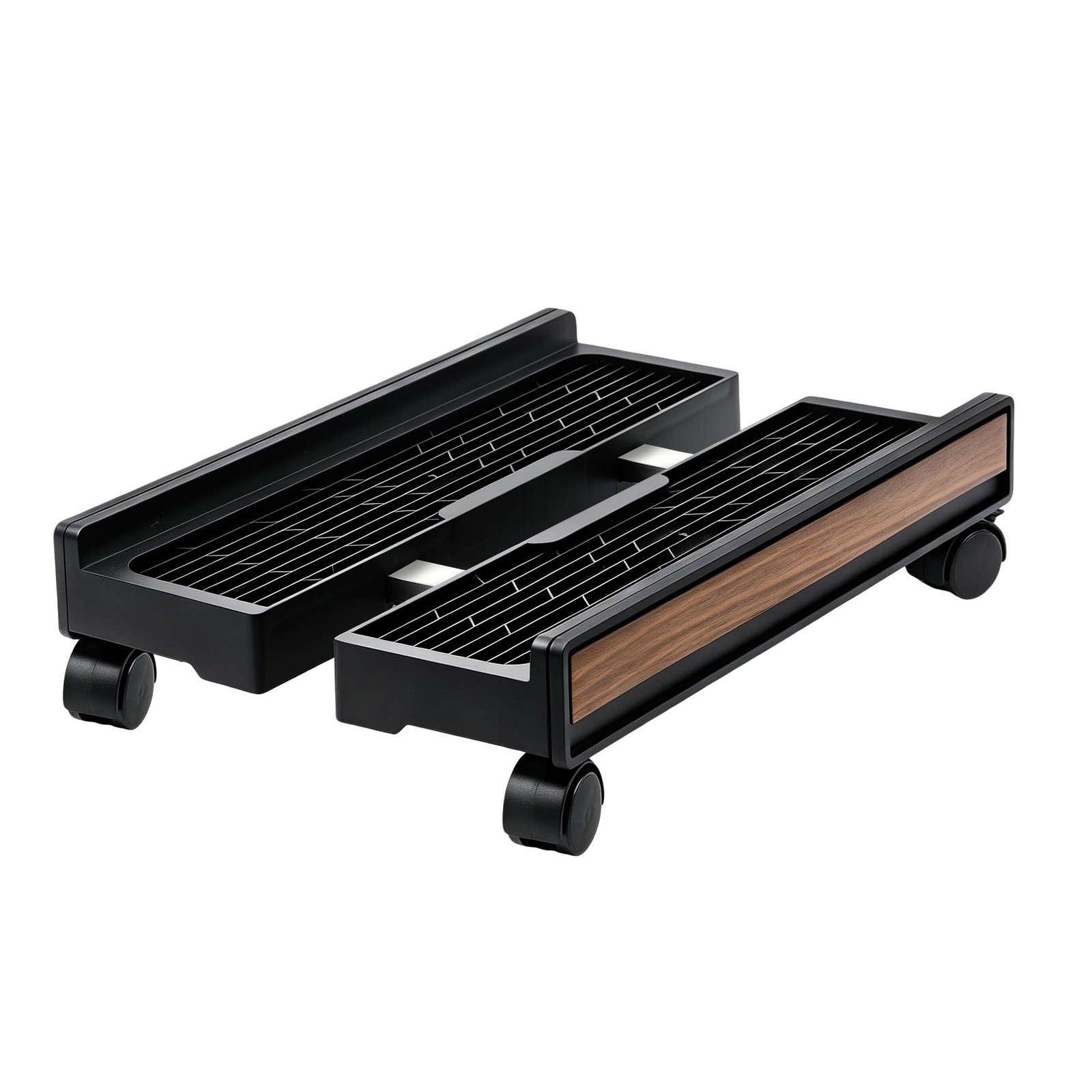 Adjustable Rolling Computer Cart with Wheels – PC Tower Stand Mobile CPU Floor C
