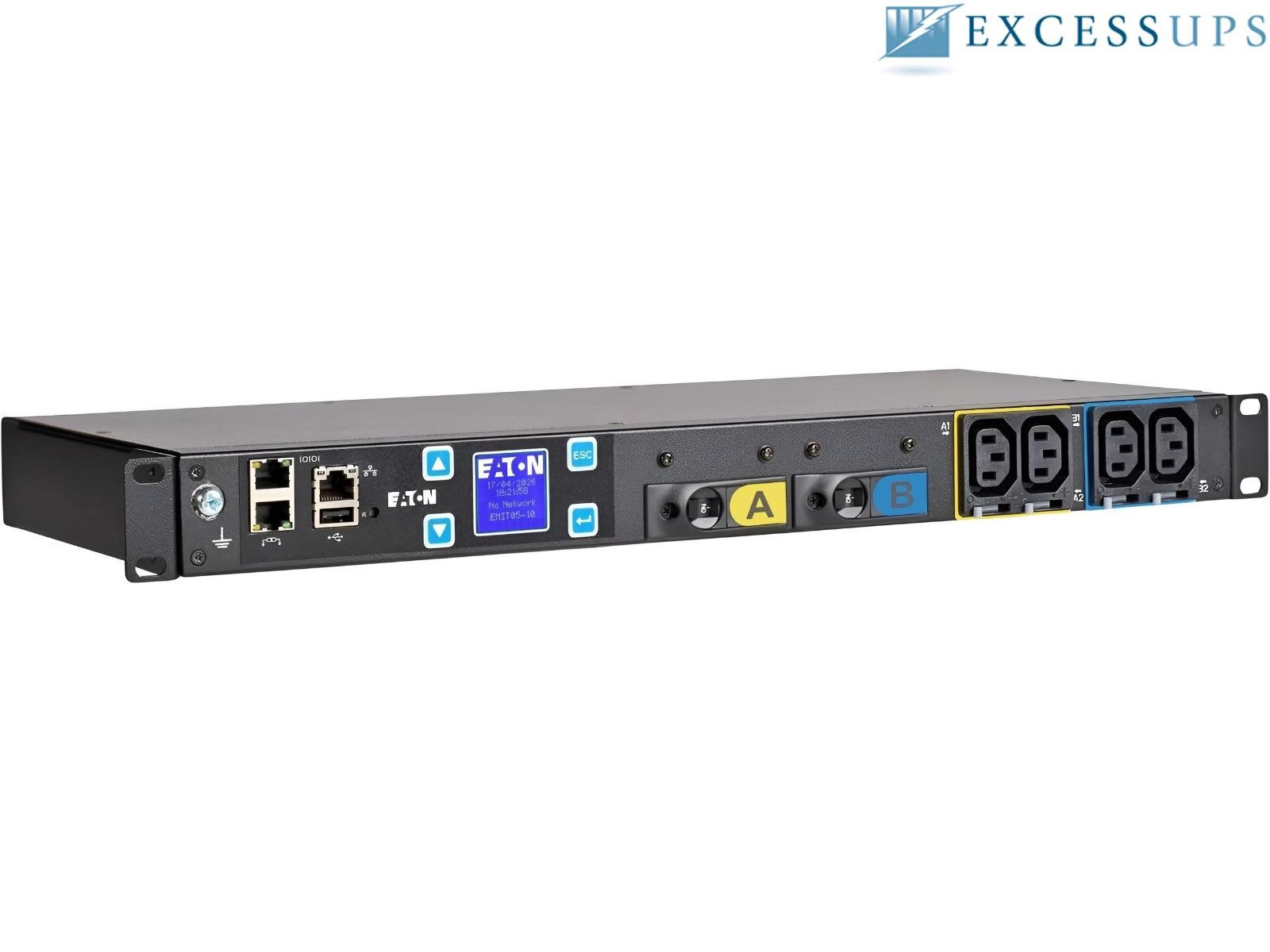 Eaton EMIT05-10 Metered Input PDU 1PH, 1U, 200–240V, 5760W, Output: (16) C13 …